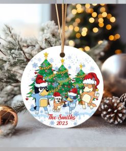 Personalized Christmas Family Bluey Ornament,Bluey Christmas Ornament Gift