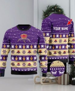 Personalized Christmas Twinkle Lights Crown Royal Christmas Beer Sweater
