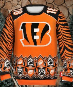 Personalized Cincinnati Bengals Custom Name Number Ugly Christmas Sweaters