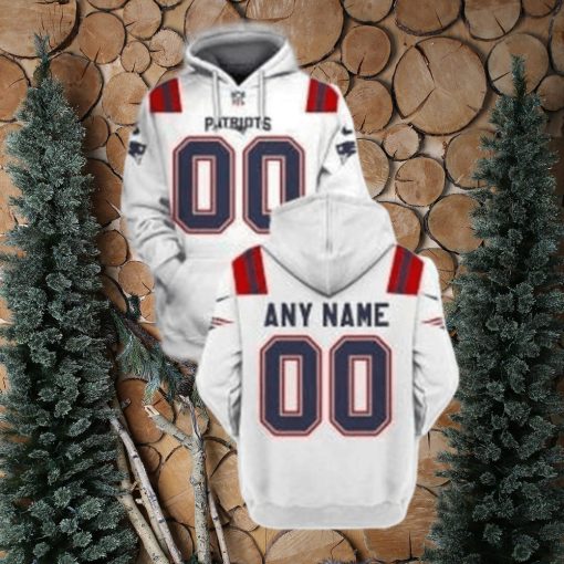 Personalized Custom Name And Number New England Patriots 3D All Over Print Hoodie Zipup Hoodie Sweatshirt Tshirt Football Gift