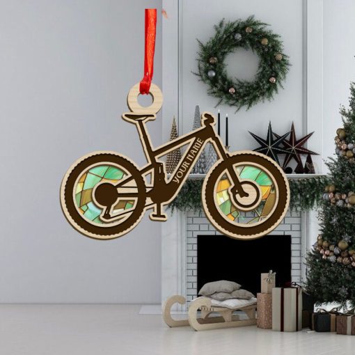 Personalized Cycling Bicycle Christmas Ornament