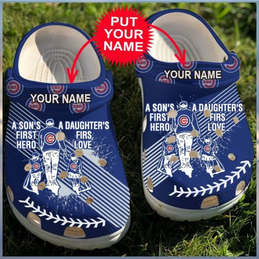 Personalized Dad And Son Daughter Mlb Chicago Cubs Clogs