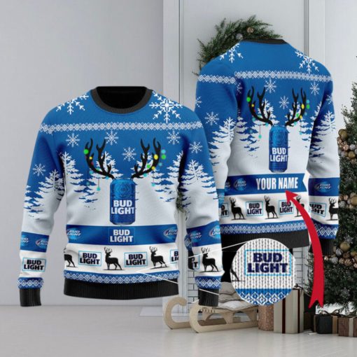 Personalized Deer Bud Light Ugly Sweater