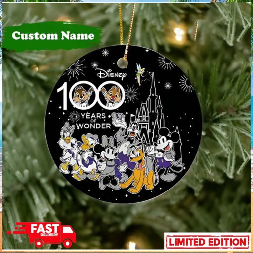 Personalized Disney 100 Years of Wonder Christmas Tree Decorations Ornament