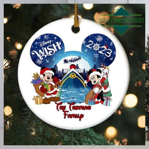 Personalized Disney Disney Cruise Christmas Ornament, Family Cruise Trip Keepsake, Mickey Minnie Ornament