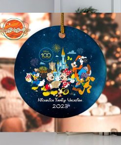 Personalized Disney Family Trip Ornament, Family Vacation Keepsake, Disney Castle Ornament, Disney 100 Years Anniversary