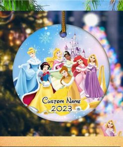 Personalized Disney Princess Ornament, Disney Xmas Ornament