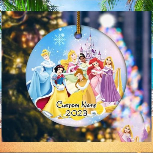 Personalized Disney Princess Ornament, Disney Xmas Ornament