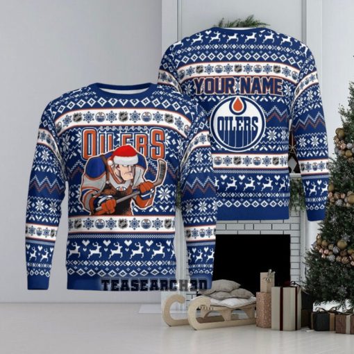 Personalized Edmonton Oilers NHL Ugly Christmas Sweater