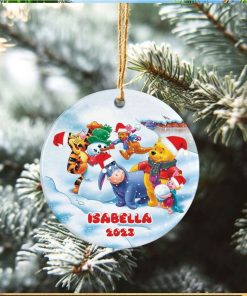 Personalized Eeyore Disney Christmas Ceramic Ornament, Gift For Family