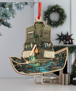 Personalized Fishing Boat Christmas Ornament