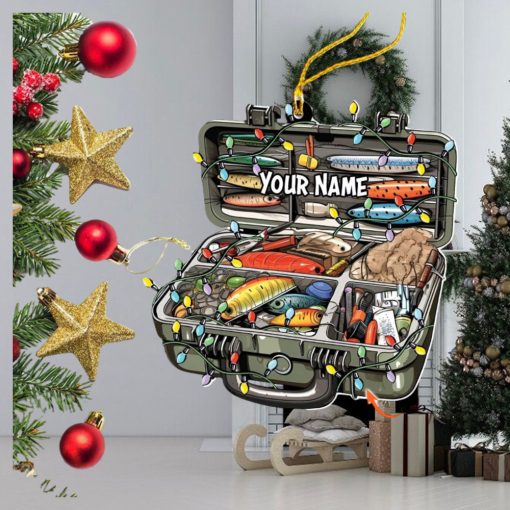 Personalized Fishing Tackle Box Acrylic Ornament