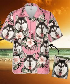 Personalized Flowers Pattern Pink Color Dog Hawaiian T Shirt