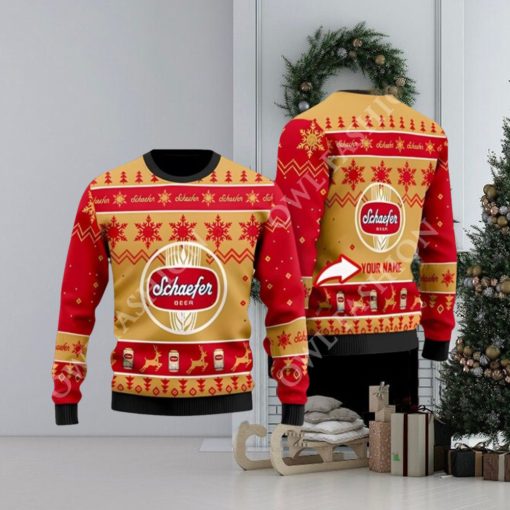 Personalized Funny Schaefer Beer Ugly Christmas Sweater