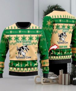 Personalized Funny Spotted Cow Beer Ugly Christmas Sweater, Ugly Sweater Apparel