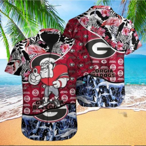 Personalized Georgia Bulldogs Mascot Design Hawaiian Shirt