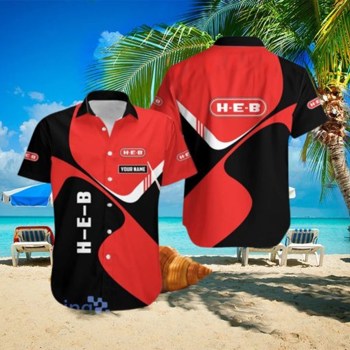 Personalized H E B Logo Red And Black Trending Summer Gift For Men And Women hawaiian shirt