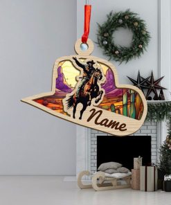 Personalized Horse Cowboy Christmas Ornament