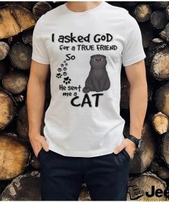 Personalized I Asked God For A True Friends So He Sent Me A Cat shirt