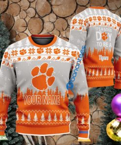 Personalized It A Good Day To Be A Clemson Tigers Knitted Christmas Sweater AOP