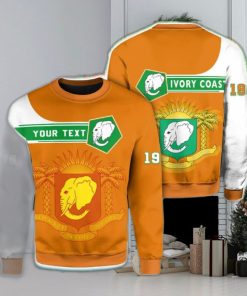 Personalized Ivory Coast Green Yellow 3D Sweater Community Logo Funny Gift For Men And Women Christmas Holiday