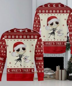 Personalized Jack Skellington And Zero Dog Disney Ugly Christmas Sweater