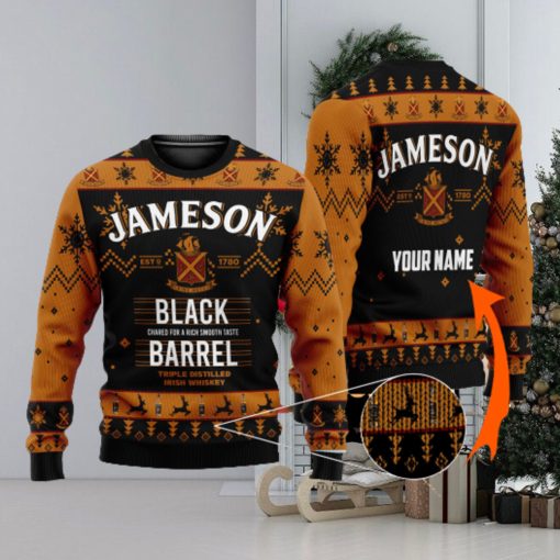 Personalized Jameson Irish Whiskey Ugly Custom Name Ugly Gift Christmas 3D Sweater For Men And Women