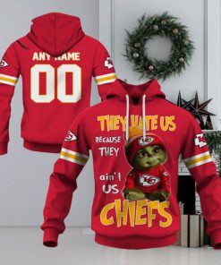 Personalized Kansas City Chiefs Baby Grinch They Hate Us Because They Ain’t Us Chiefs Hoodie