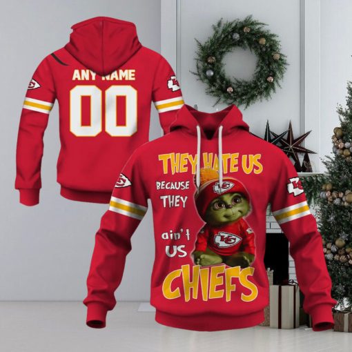 Personalized Kansas City Chiefs Baby Grinch They Hate Us Because They Ain’t Us Chiefs Hoodie