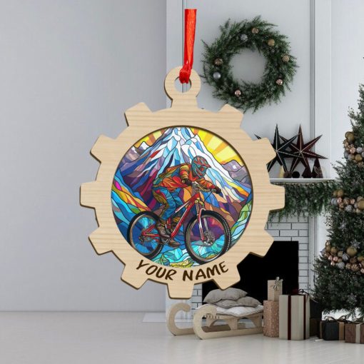 Personalized MTB Christmas Ornament