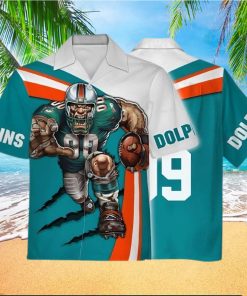 Personalized Miami Dolphins Hawaiian Shirt, Fathead Mascot, Best Hawaiian Shirt