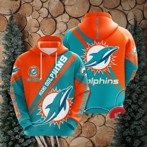 Personalized Miami Dolphins No1150 Custom Hoodie 3D Sweatshirt Tshirt Football Gift