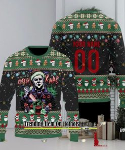 Personalized Michael Myers Have A Creepy Xmas Ugly Christmas Sweater