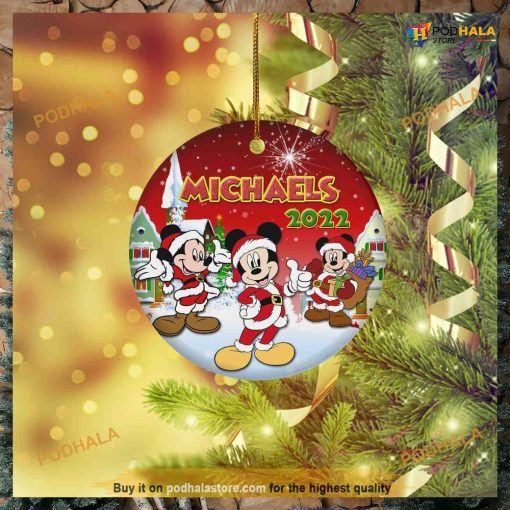 Personalized Mickey Mouse Christmas, Disney Christmas Tree Ornaments