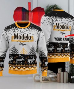 Personalized Modelo Negra Reindeer Ugly Sweater Beer For Fans Gift Christmas Holidays