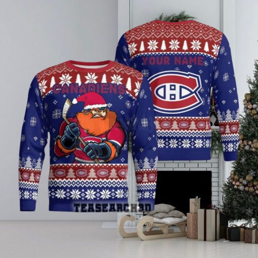 Personalized Montreal Canadiens NHL Ugly Christmas Sweater