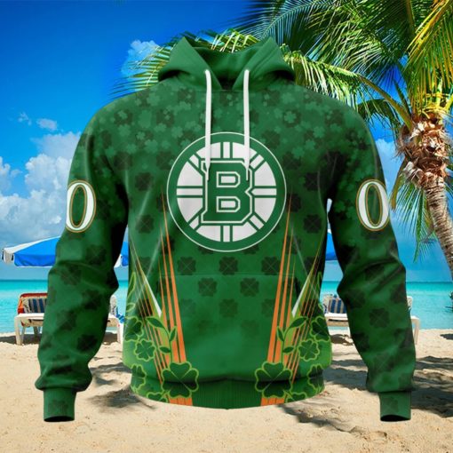 Personalized NHL Boston Bruins Full Green Design For St. Patrick’s Day Hoodie