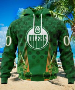 Personalized NHL Edmonton Oilers Full Green Design For St. Patrick’s Day Hoodie