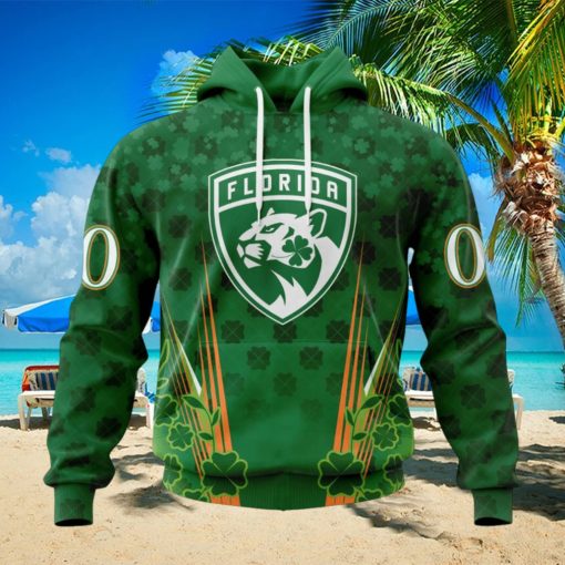 Personalized NHL Florida Panthers Full Green Design For St. Patrick’s Day Hoodie