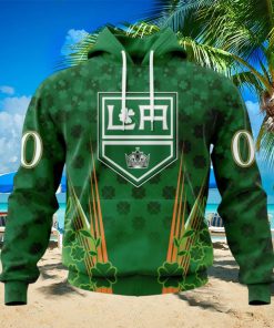 Personalized NHL Los Angeles Kings Full Green Design For St. Patrick’s Day Hoodie