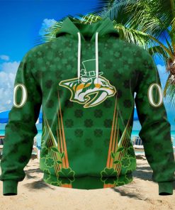 Personalized NHL Nashville Predators Full Green Design For St. Patrick’s Day Hoodie