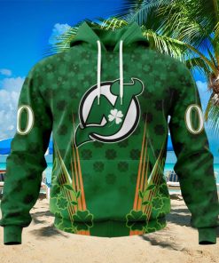 Personalized NHL New Jersey Devils Full Green Design For St. Patrick’s Day Hoodie