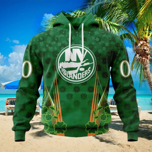 Personalized NHL New York Islanders Full Green Design For St. Patrick’s Day Hoodie