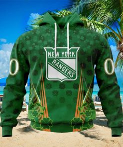 Personalized NHL New York Rangers Full Green Design For St. Patrick’s Day Hoodie