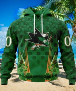 Personalized NHL San Jose Sharks Full Green Design For St. Patrick’s Day Hoodie