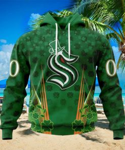 Personalized NHL Seattle Kraken Full Green Design For St. Patrick’s Day Hoodie