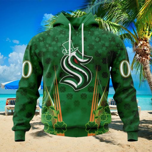 Personalized NHL Seattle Kraken Full Green Design For St. Patrick’s Day Hoodie