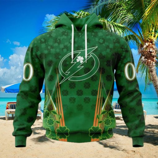 Personalized NHL Tampa Bay Lightning Full Green Design For St. Patrick’s Day Hoodie