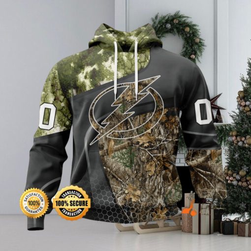 Personalized NHL Tampa Bay Lightning Special Hunting Camo Design Hoodie 3D