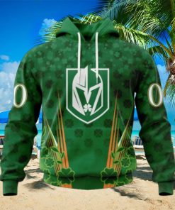 Personalized NHL Vegas Golden Knights Full Green Design For St. Patrick’s Day Hoodie